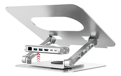 Soportes - UniTek - 360° para Notebook con Hub USB Desmontable